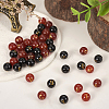2 Sets 2 Colors Natural Black Agate & Red Agate Beads G-TA0001-45-16