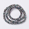 Electroplate Transparent Glass Beads Strands EGLA-A034-T8mm-Q13-2