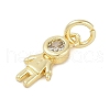 Rack Plating Brass Micro Pave Cubic Zirconia Pendants KK-H509-42G-04-2