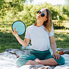 BENECREAT 8Pcs 8 Colors Nylon Foldable Flying Disc or Fan with Storage Bag Assortment AJEW-BC0007-29-6