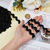 DICOSMETIC 26 Yards Polyester Wave Bending Fringe Trim DIY-DC0002-42B-3