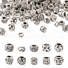 Mega Pet 100Pcs 10 Style Tibetan Style Alloy European Beads TIBEB-MP0001-01-10