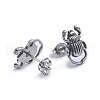 Retro 304 Stainless Steel Stud Earrings X-EJEW-L248-003AS-2