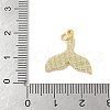 Brass Pave Natural White Shell Pendants KK-S522-05G-G-3