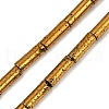 Electroplated Natural Lava Rock Beads Strands G-K388-03A-01-3