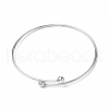 Adjustable 304 Stainless Steel Wire Cuff Bangle Making MAK-F286-02P-1
