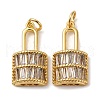 Brass Micro Pave Cubic Zirconia Pendants KK-P308-68G-1
