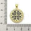 Rack Plating Brass Micro Pave Cubic Zirconia Pendants KK-B091-22G-07-3
