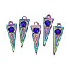 Rack Plating Rainbow Color Alloy Pendants PALLOY-N163-111A-1