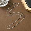 1.5mm Rack Plating Brass Singapore Chain Necklaces for Women Men MAK-L044-22P-3