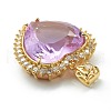 Transparent Faceted Glass Pendants ZIRC-I050-02G-3