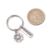 Tibetan Style Alloy Keychains KEYC-JKC01208-3