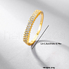 Simple 925 Sterling Silver Micro Pave Cubic Zirconia Finger Rings ZH6769-1-5