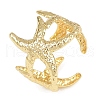 Ocean Theme Brass Cuff Rings RJEW-C135-01G-02-4