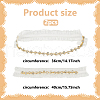 2Pcs Flower Pattern Polyester Lace Elastic Bridal Garters AJEW-WH0007-28-2
