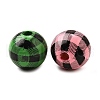 Printed Schima Wood Beads WOOD-L022-01B-2