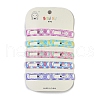 10Pcs 5 Colors Tartan Pattern Epoxy Resin Snap Hair Clip PHAR-P009-01B-1