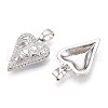 Brass Micro Pave Cubic Zirconia Pendants KK-N254-241P-2