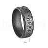 Viking Rune Stainless Steel Finger Rings for Men WGDF4AB-50-2