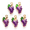 Autumn Theme Alloy Enamel Pendants X-ENAM-S121-080-2