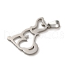 Non-Tarnish 304 Stainless Steel Pendants STAS-O005-15P-2