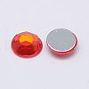 Faceted Half Round/Dome Acrylic Rhinestone Flat Back Cabochons GACR-YPO12MM-M-2