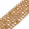 Electroplate Glass Beads Strands EGLA-A034-T8mm-B23-4