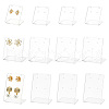 DELORIGIN 12Pcs 3 Styles Organic Glass & Acrylic Earring Displays Sets EDIS-DR0001-09-1