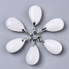 Natural White Jade Pendants G-N0326-023F-1