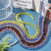 8 Strands 8 Colors Electroplate Transparent Glass Beads Strands EGLA-TA0001-37-5