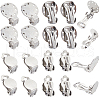 SUNNYCLUE 40pcs 2 Styles 304 Stainless Steel Clip-on Earring Setting STAS-SC0008-36-1
