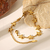 304 Stainless Steel Link Bracelets for Women BJEW-Z125-03G-01-1