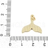 Whale Tail Brass Pendants KK-I723-36G-3