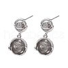Brass Studs Earrings Fiinding KK-K360-31P-1