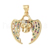 Brass Micro Pave Cubic Zirconia Pendants KK-A252-12G-1
