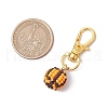Basketball Glass Seed Beaded Pendant Decorations HJEW-MZ00164-3
