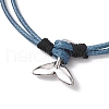 Whale Fishtail Alloy Charm Bracelets BJEW-JB11853-4
