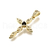 Brass Micro Pave Cubic Zirconia Pendants KK-Z100-43G-01-2