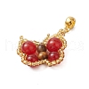 Seed Beads Beaded Charms PALLOY-MZ00347-01-3