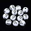 Opaque Acrylic Beads X-SACR-S273-38-A01-1