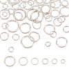 BENECREAT 10 bags 6 sizes 925 Sterling Silver Jump Rings STER-BC0002-05-1