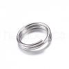 Tarnish Resistant 201 Stainless Steel Split Rings STAS-P092-03-2