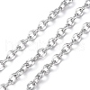 Oval Oxidation Aluminum Coffee Bean Chains CHA-K003-03P-1