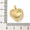 Brass Micro Pave Clear Cubic Zirconia Pendents KK-R212-12G-04-3