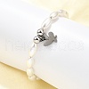 304 Stainless Steel Butterfly Charm Bracelets for Women BJEW-C098-08P-1