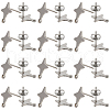 SUNNYCLUE 60Pcs Star Shape 201 Stainless Steel Stud Earrings Findings STAS-SC0007-96-1