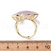 Horse Eye Natural Amethyst Cuff Rings RJEW-M076-04G-05-3