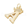 Brass Micro Pave Cubic Zirconia Pendants KK-I723-50G-02-3