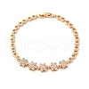 Brass Micro Pave Cubic Zirconia Link Chain Bracelets KK-R217-42G-4