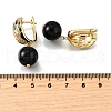 Round Brass Micro Pave Clear Cubic Zirconia Hoop Earrings EJEW-S261-05G-5